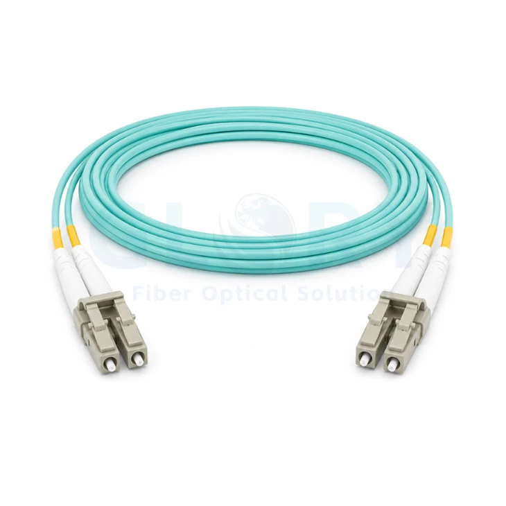 LC UPC-LC UPC 짧은 부팅 이중 OM3 파이버 패치 케이블
